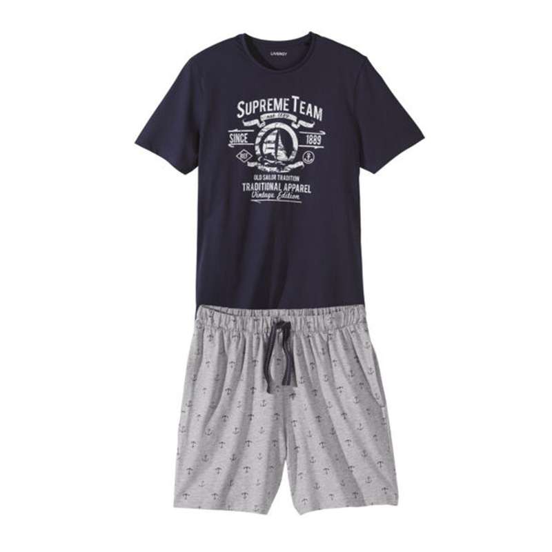 ست تی شرت و شلوارک مردانه لیورجی مدل 291722