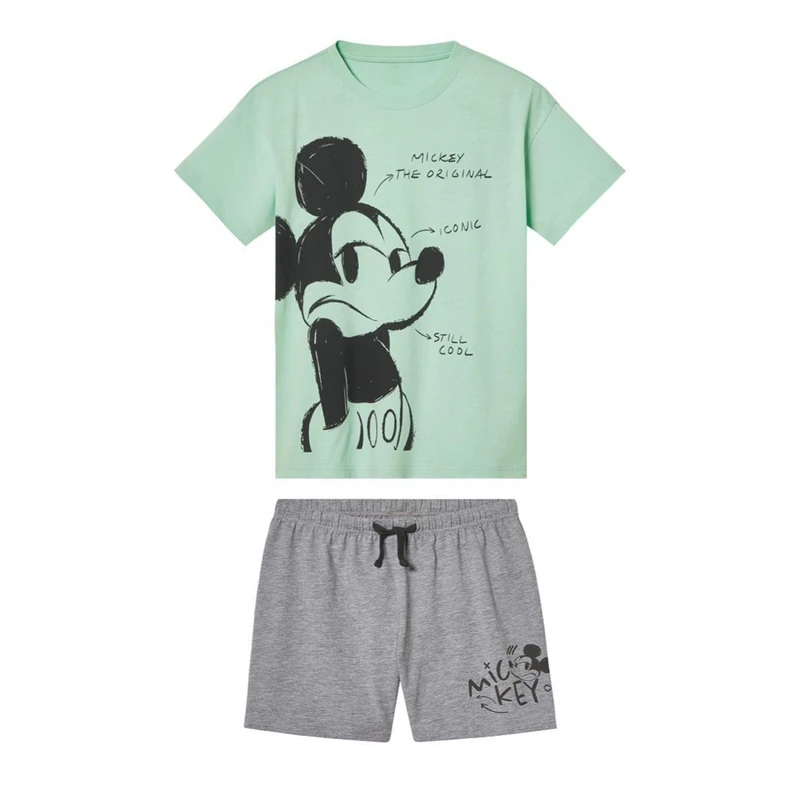 ست تی‌شرت آستین کوتاه و شلوارک راحتی پسرانه دیزنی مدل میکی موس