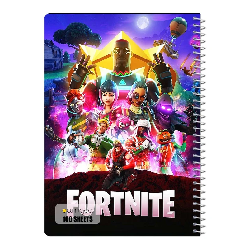 دفتر مشق 100 برگ سیمی کارنیکا طرح فورتنایت Fortnite کد 45161