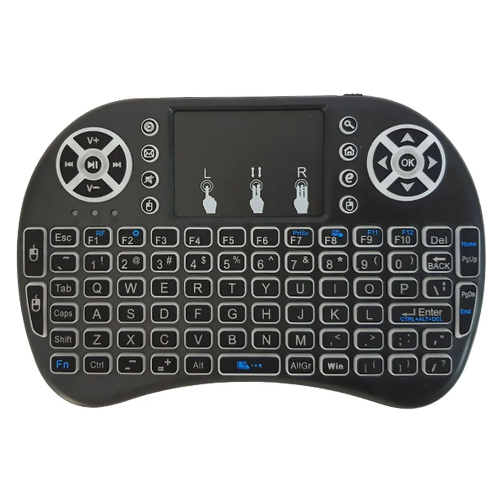 مینی کیبورد بی سیم کد 1020001125، سوییچ ممبران، Portable، نورپردازی LED RGB