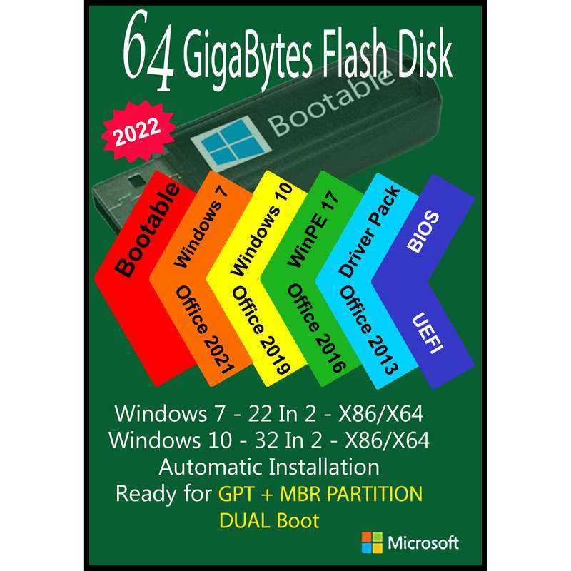 سیستم عامل Windows 7 10 AIO 54In4 X86/X64 - Driver Pack 2022 - Office 13-16-19-21 نشر مایکروسافت سیستم عامل Windows 7 10 AIO 54In4 X86/X64 - Driver Pack 2022 - Office 13-16-19-21 نشر مایکروسافت