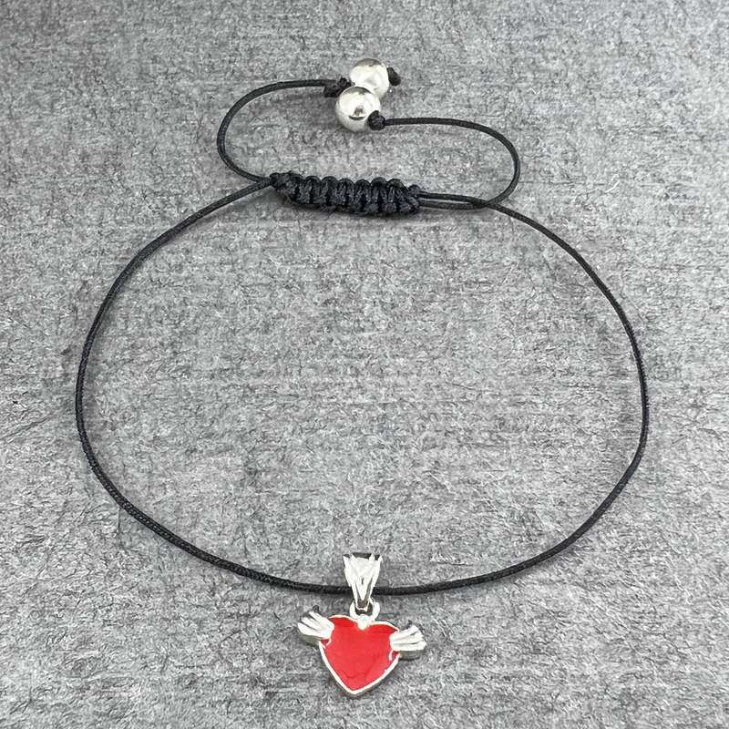 پابند نقره زنانه گیرا مدل قلب G581 پابند نقره زنانه گیرا مدل قلب G581