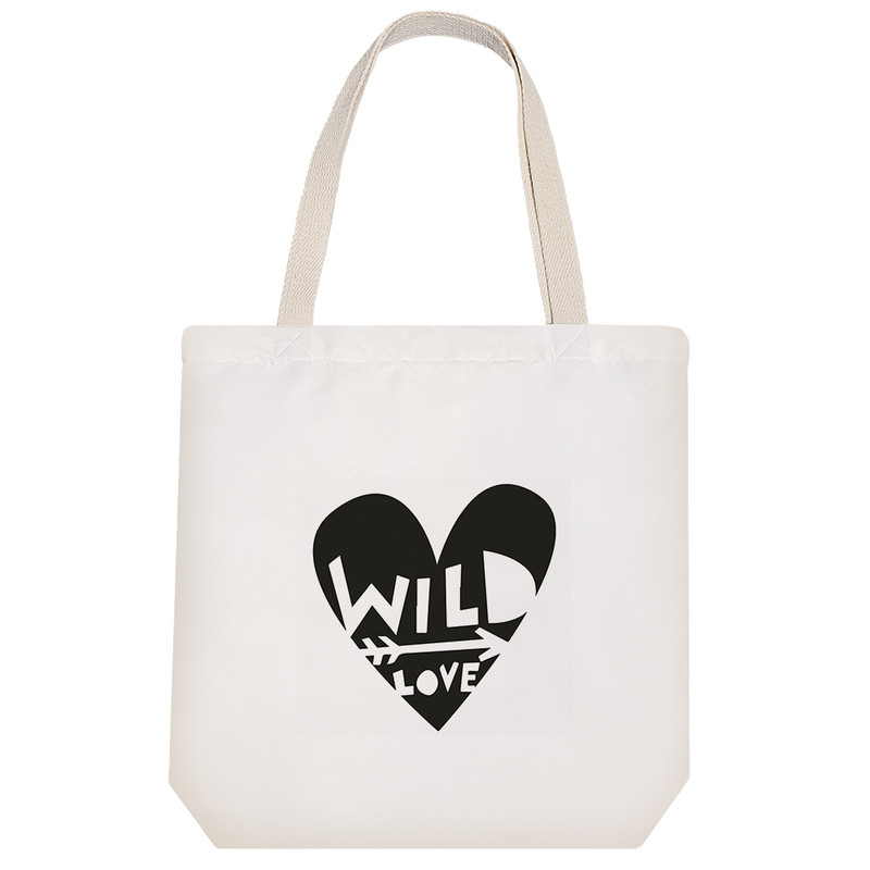 ساک خرید خندالو طرح قلب مشکی کد 10304