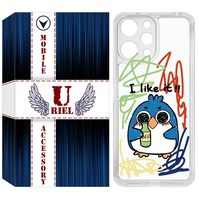 کاور یوریل مدل Clear کد 23 طرح جوجه نقاش مناسب برای گوشی موبایل شیائومی Redmi 12 4G / 12 5G