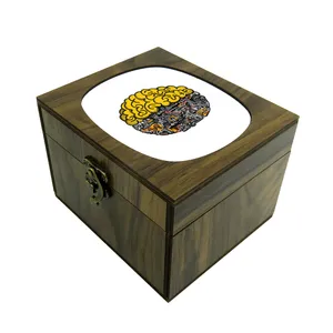 جعبه هدیه مدل  چوبی طرح مغز مهندسی کد 7667167