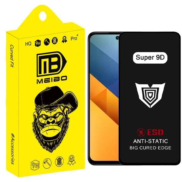 محافظ صفحه نمایش میبو مدل Super 9D Pro مناسب برای گوشی موبایل شیائومی Poco M6 5G / Redmi 13 5G / Redmi 12