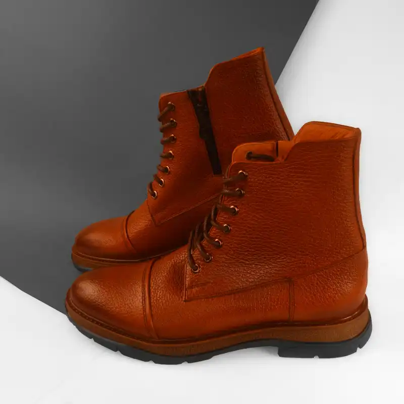 نیم بوت مردانه چرم عطارد مدل چرم طبیعی کد SH27