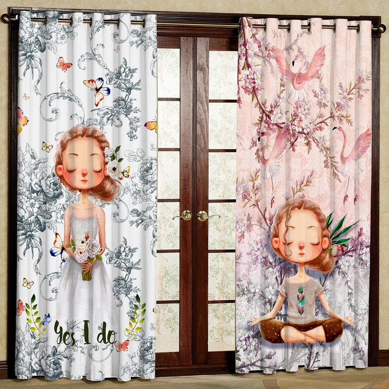 پرده مدل دختر مخمل پانچی کد 1177 سایز 140x280 سانتی متر