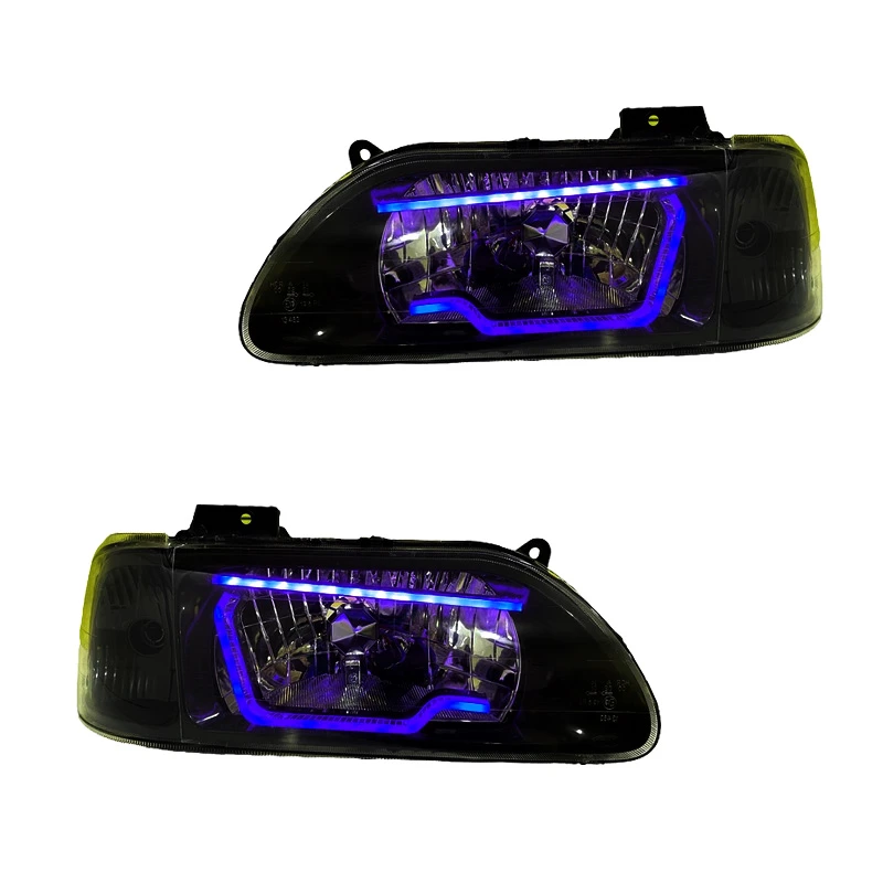 چراغ جلو خودرو گروه پژوهش صنعت مدرن مدل 3D-HG-Purple-B مناسب برای پراید بسته دو عددی