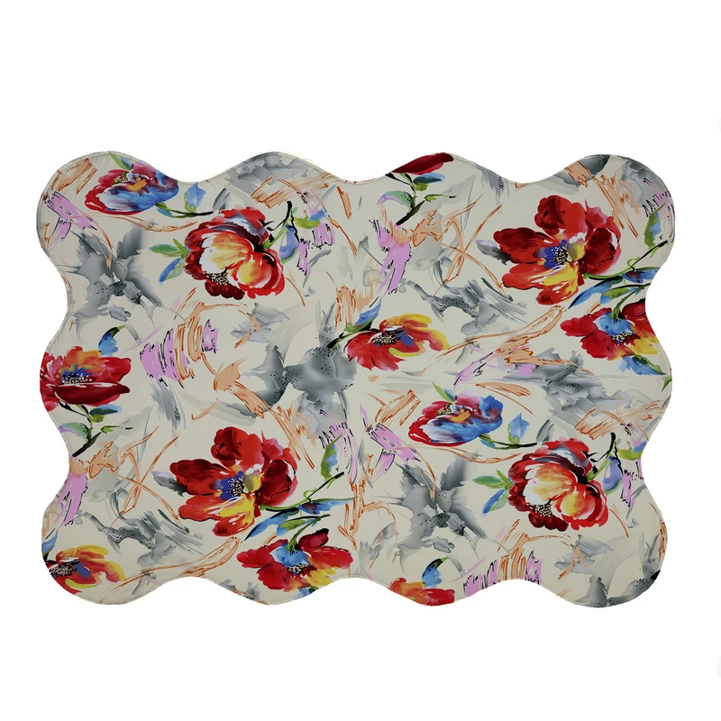 پادری مدل دالبر طرح گل کد 5104 سایز 80x110 سانتی متر 