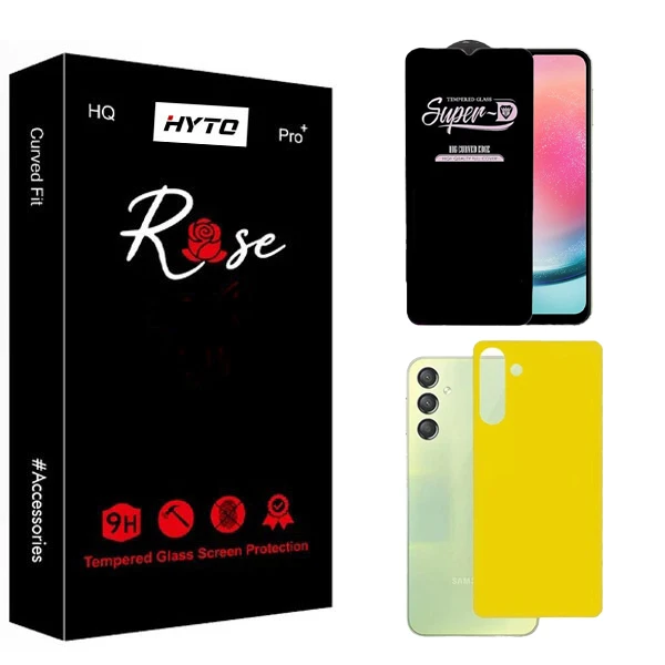 محافظ صفحه نمایش هیتو مدل Rose SuperD Pro مناسب برای گوشی موبایل سامسونگ Galaxy a24 به همراه محافظ پشت گوشی