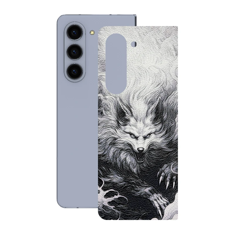 برچسب پوششی ریمکس مدل Leth طرح گرگ مناسب برای گوشی موبایل سامسونگ Galaxy Z Fold5