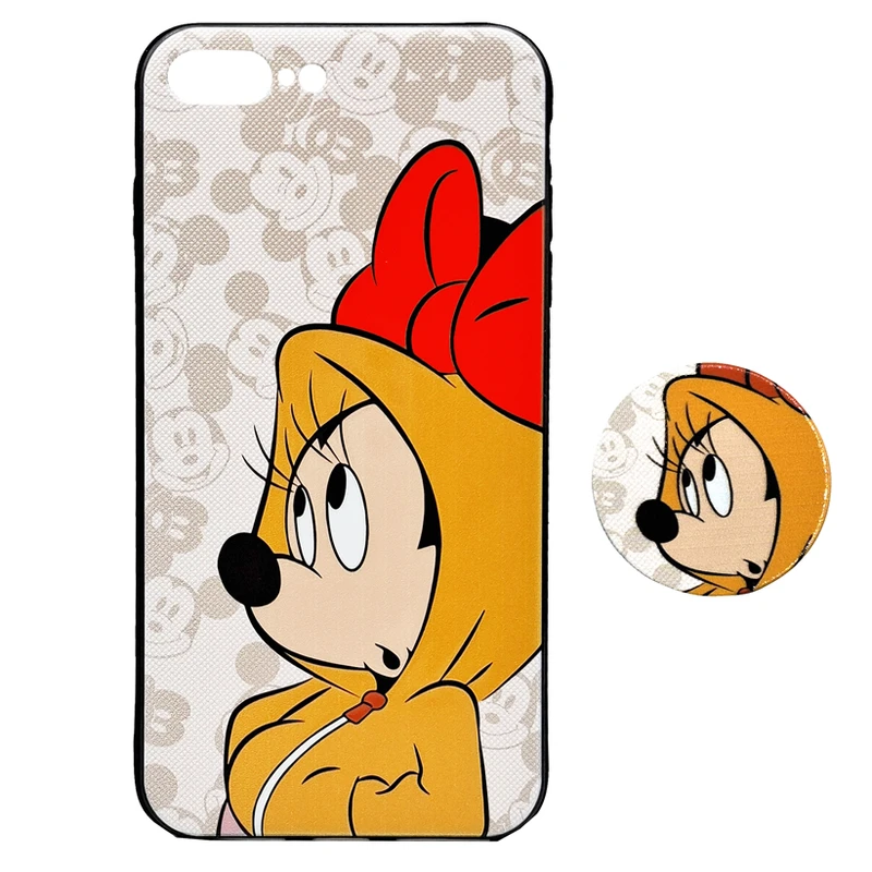 کاور مدل میکی موس مناسب برای گوشی موبایل اپل iPhone 7/8 Plus به همراه پاپ سوکت