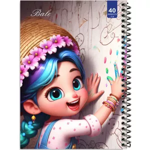 دفتر نقاشی 40 برگ انتشارات بله طرح دخترانه کد A4-K534
