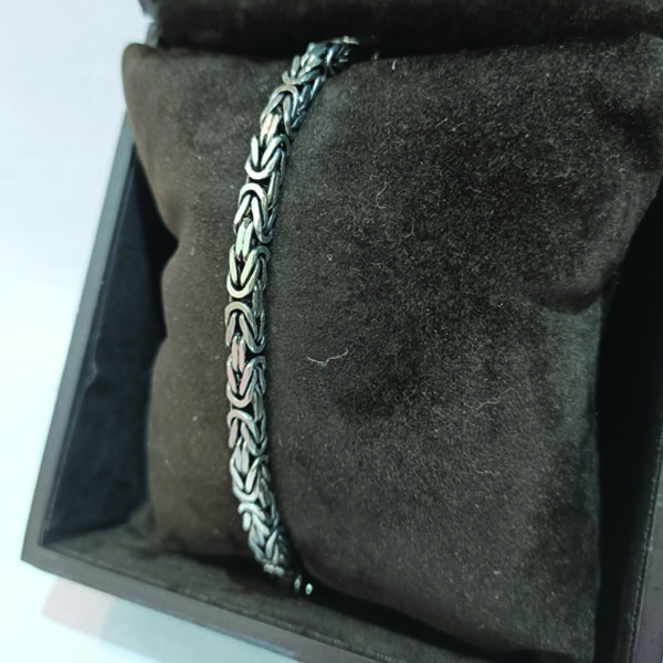 دستبند نقره مردانه مدل TBSKRALDAS22