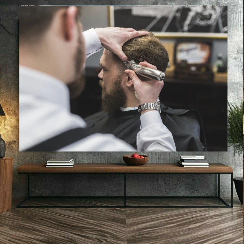 پوستر مدل دیواری طرح آرایشگاه مردانه ماشین اصلاح کد FP105372