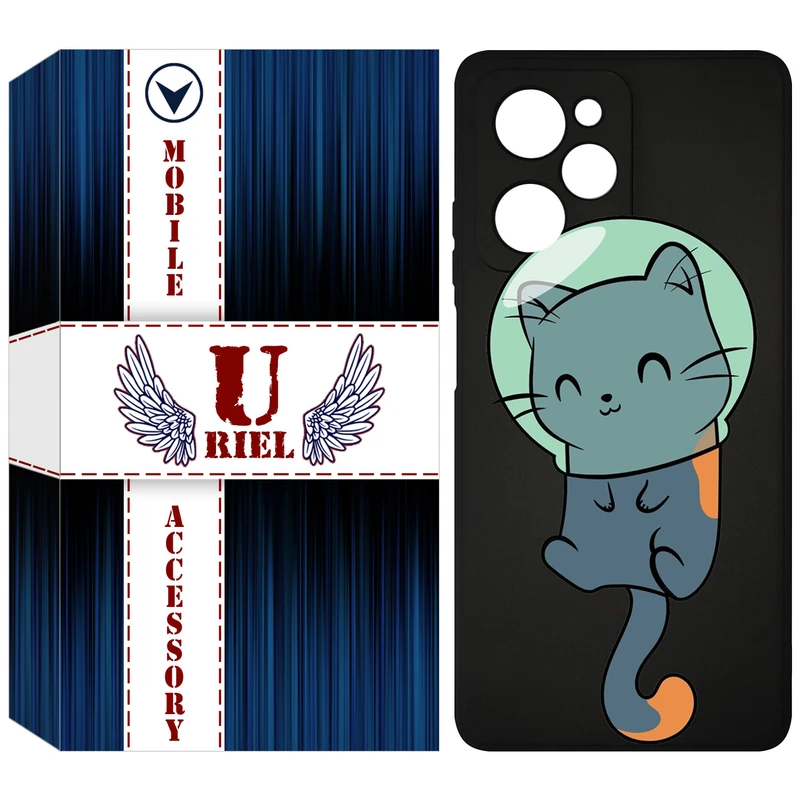کاور یوریل قاب مدل KSH کد 61 طرح گربه مناسب برای گوشی موبایل شیائومی Poco X5 Pro / Redmi Note 12 Pro 5G