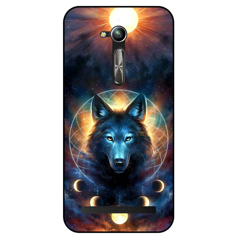 کاور مگافون طرح گرگ و ماه مدل 8006 مناسب برای گوشی موبایل ایسوس Zenfone Go / ZB452KG