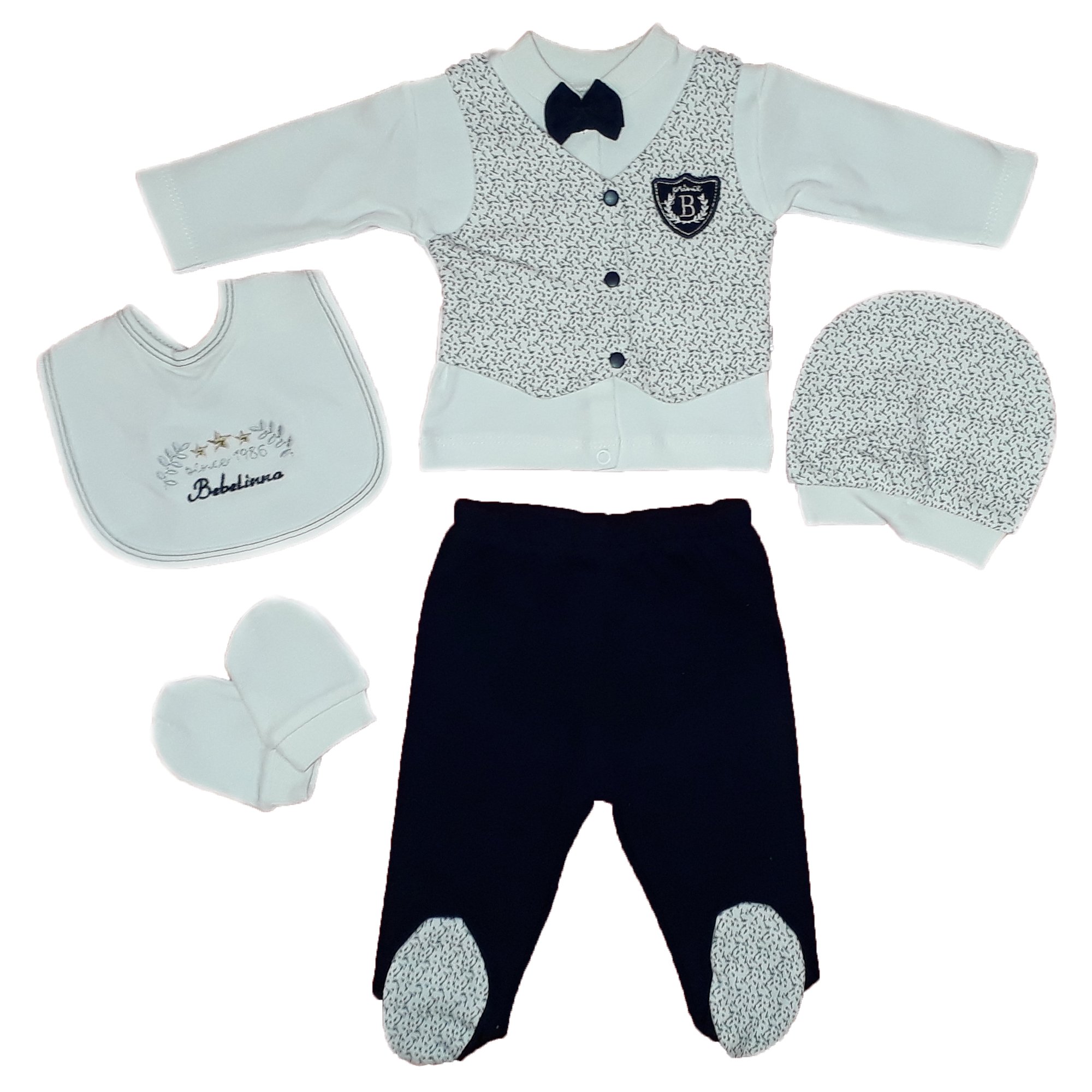 ست 5 تکه لباس نوزادی ببلینا کد 002