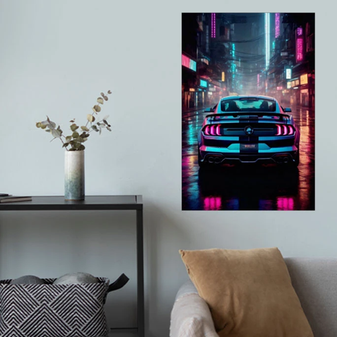 پوستر گوفی مدل والپیپر ماشین اسپورت فورد موستانگ طرح Ford Mustang Sport Car Wallpaper کد BACK15