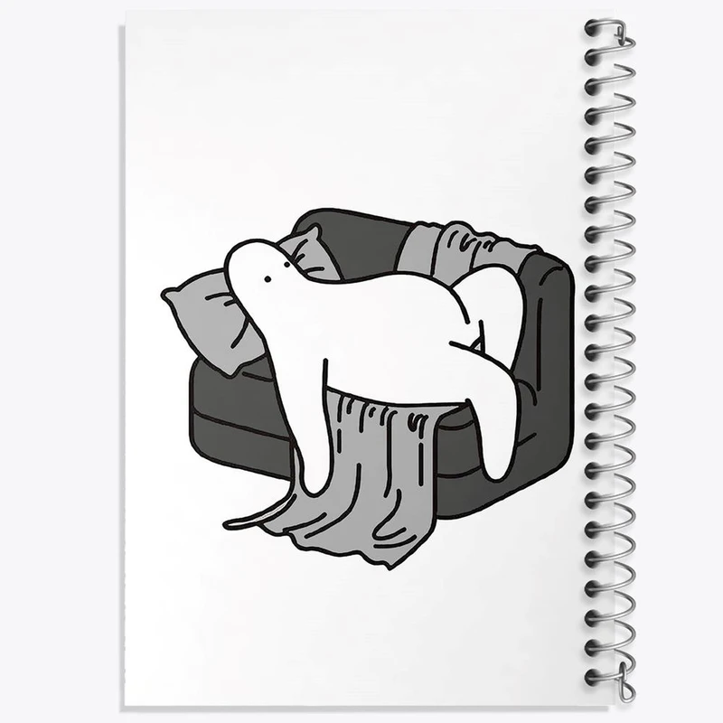 دفتر نقاشی 50 برگ خندالو مدل تنبل خسته کد 29412