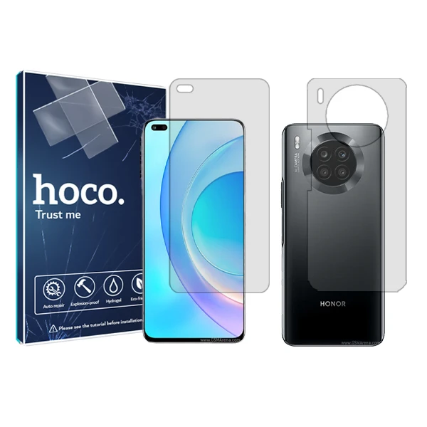 محافظ صفحه نمایش شفاف هوکو مدل HyGEL مناسب برای گوشی موبایل آنر 50 Lite به همراه محافظ پشت گوشی