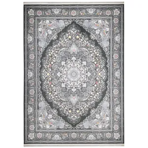 فرش ماشینی فرش مارکت تریتا طرح آسمان کد fm1200 41 زمینه دودی 