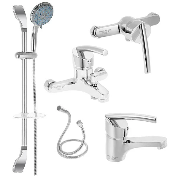 ست شیرآلات نورتکس مدل پورتو شودر پلاس2025 مجموعه 5 عددی