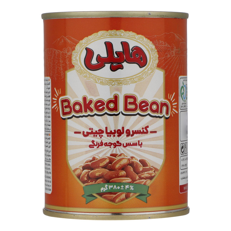 کنسرو لوبیا چیتی با سس گوجه فرنگی هایلی - 380 گرم