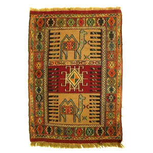   گلیم دستبافت نیم متری مدل تمام بافت خراسان کد 410156