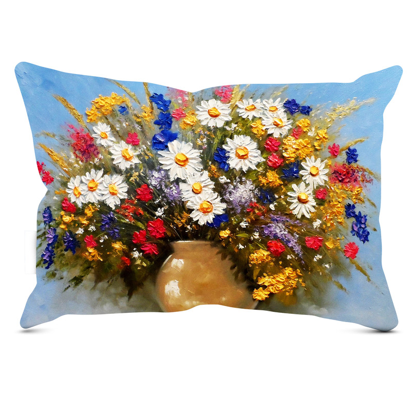 رو بالشی مدل گل دورو طرح دار کد 9068