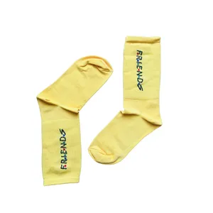 جوراب مدل ساق دار کد FR-YE رنگ زرد