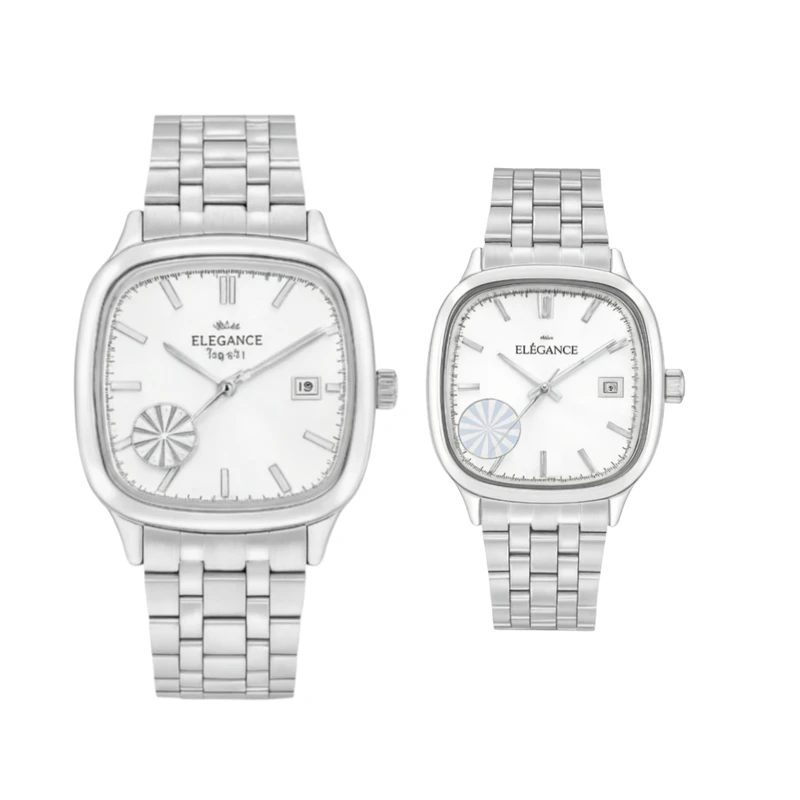 ست ساعت مچی عقربه‌ای کوارتز زنانه و مردانه مدل ES8138