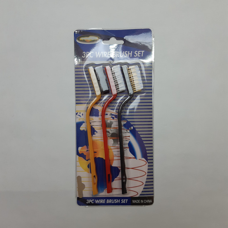 فرچه فلزی مدل دسته دار طرح مسواک بسته 3 عددی