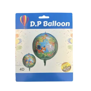 بادکنک دی پی بالن مدل چهار بعدی طرح حیوانات جنگل کد jungle01