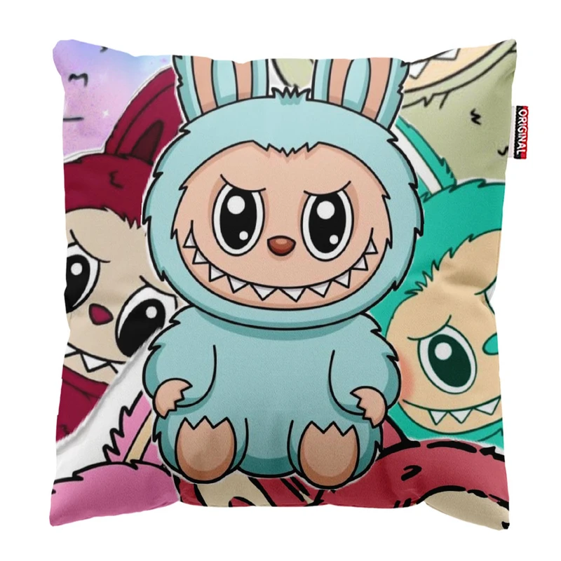 کوسن پاد آفرین طرح لبوبو سایز 30*30 سانتی متر کد 186