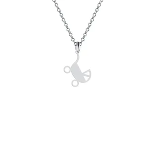 گردنبند نقره زنانه هایکا مدل کالسکه کد n.ha2-630