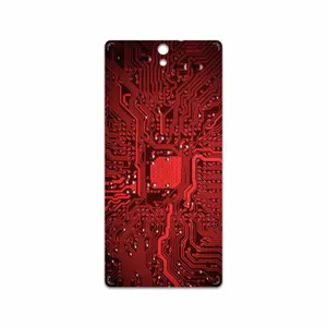 MAHOOT Red Printed Circuit Board Cover Sticker for Sony Xperia C5