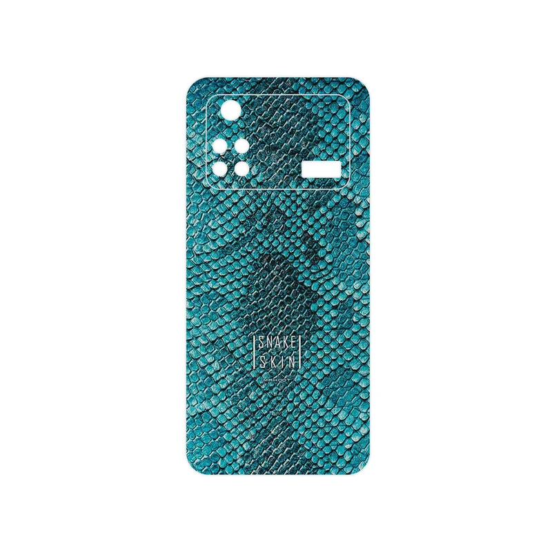 برچسب پوششی ماهوت مدل Blue Snake Skin مناسب برای گوشی موبایل شیائومی Poco M4 Pro 4G