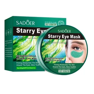 ماسک زیر چشم سادور مدل کلاژن با عصاره جلبک دریایی مناسب برای انواع پوست وزن 80 گرم بسته 60 عددی