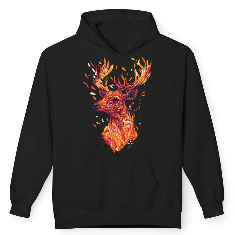 هودی مردانه پاد آفرین مدل گوزن آتشین کد 02