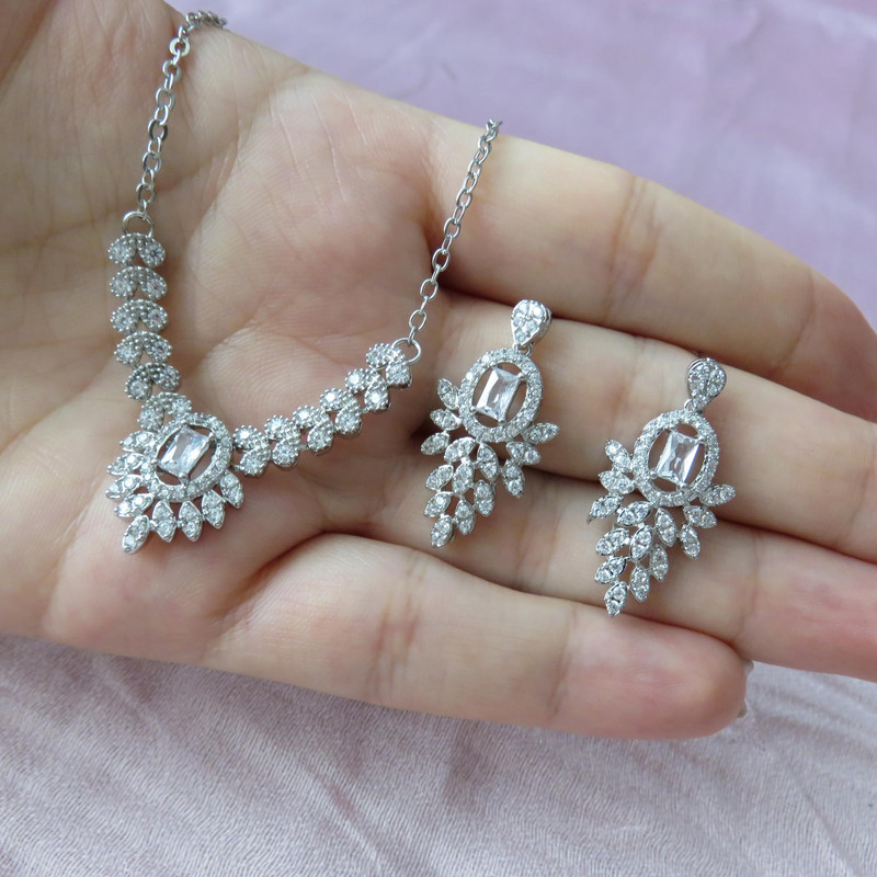 نیم ست زنانه فشن جویلری مدل Aria luxe کد FJ21