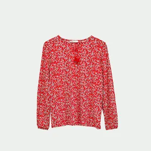 بلوز زنانه ال سی وایکیکی مدل یقه منگوله دار