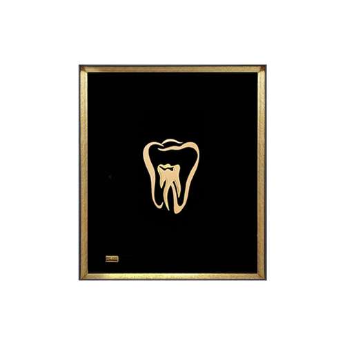 تابلو نقاشی ورق طلا طرح دندانپزشکی کد c11
