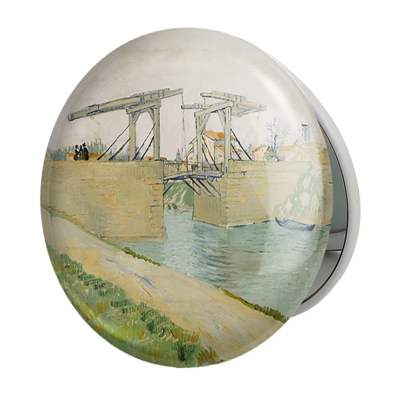 آینه جیبی خندالو طرح پل لانگلویس ونسان ونگوگ (Van Gogh) مدل تاشو کد 36828