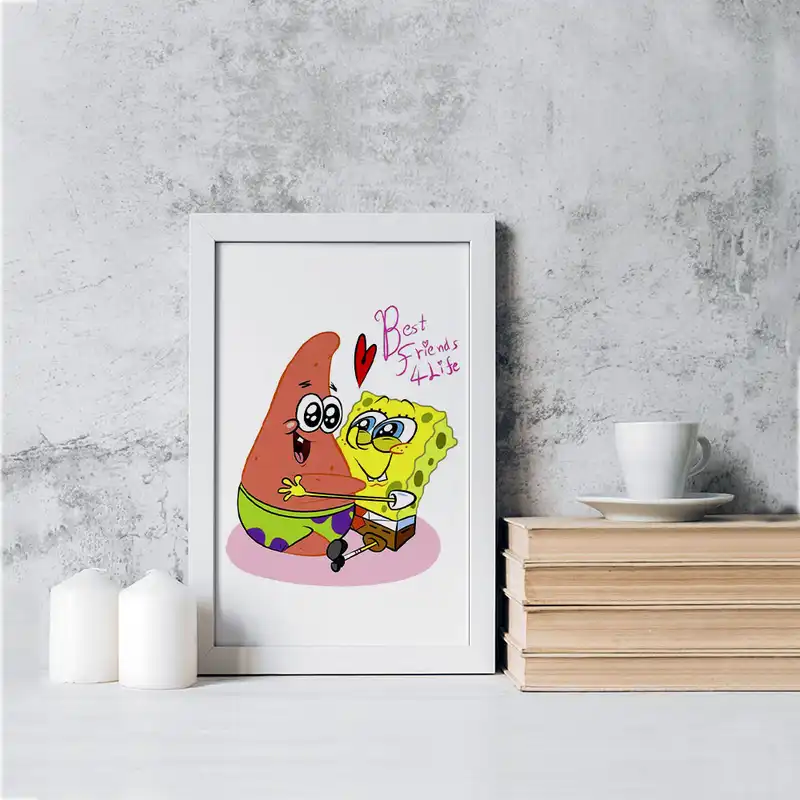 تابلو خندالو مدل باب اسفنجی و پاتریک کد 24715