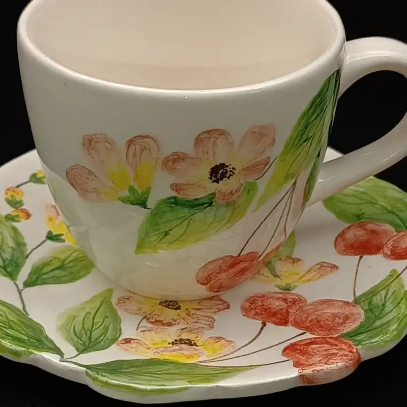 ست فنجان و نعلبکی سرامیکی هیوا مدل شکوفه گیلاس کد 10882321