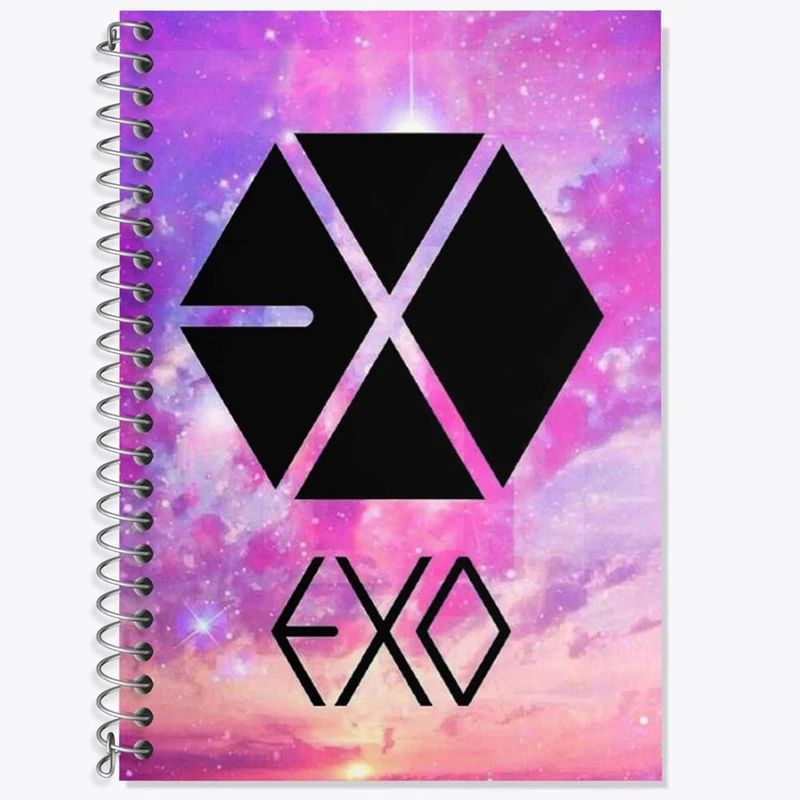 دفتر لغت 50 برگ خندالو مدل گروه موسیقی اکسو EXO کد 2529