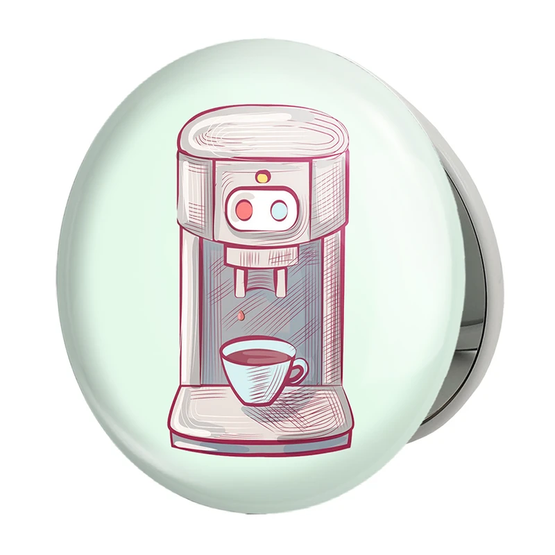 آینه جیبی خندالو طرح دستگاه قهوه ساز مدل تاشو کد 27626 