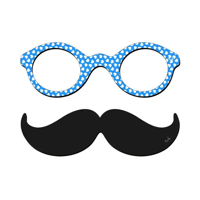 نشانگر کتاب لوکسینو مدل عینک و سیبیل طرح 11:11 _Love مجموعه 2 عددی